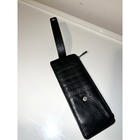 LODIS Black Leather Change ID Credit Cards Holder 7.5" X 3" - Picture 10 of 10